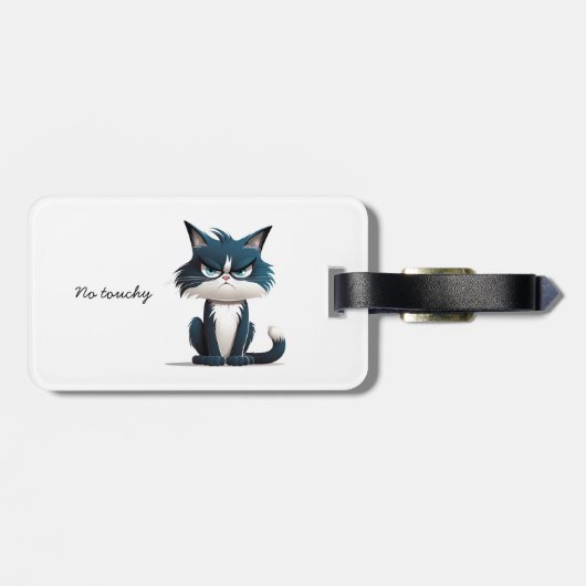 Étiquette À Bagage Grumky cat (Dos horizontal)
