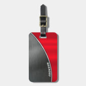 Étiquette À Bagage Grunge Arrière - plans métalliques (Devant Vertical)