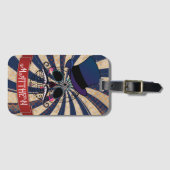 Étiquette À Bagage Grunge Circus Sugar Skull Ringmaster Personalised (Devant Horizontal)