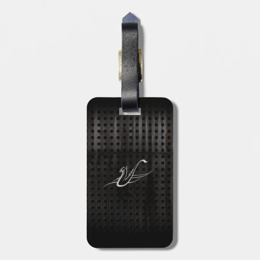 Étiquette À Bagage Grunge Saxophone (Dos Vertical)