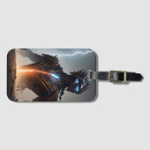 Étiquette À Bagage Guerrier Cyborg de la foudre (Devant Horizontal)