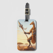 Étiquette À Bagage Guerrier de girafe (Devant Vertical)