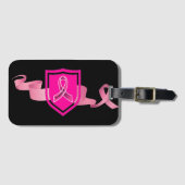 Étiquette À Bagage Guerrier du cancer du sein (Devant Horizontal)