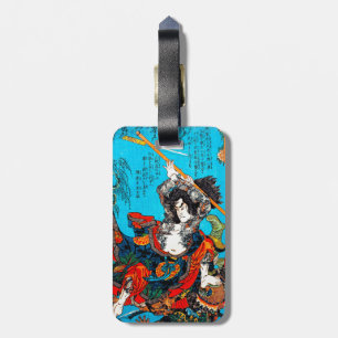 Étiquette À Bagage Guerrier samouraï antique japonais oriental frais