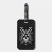 Étiquette À Bagage Guerrier samouraï de crâne (Dos Vertical)