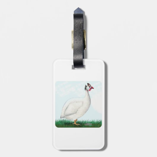 Étiquette À Bagage Guinée blanche (Dos Vertical)