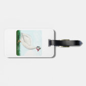 Étiquette À Bagage Guinée blanche (Dos horizontal)