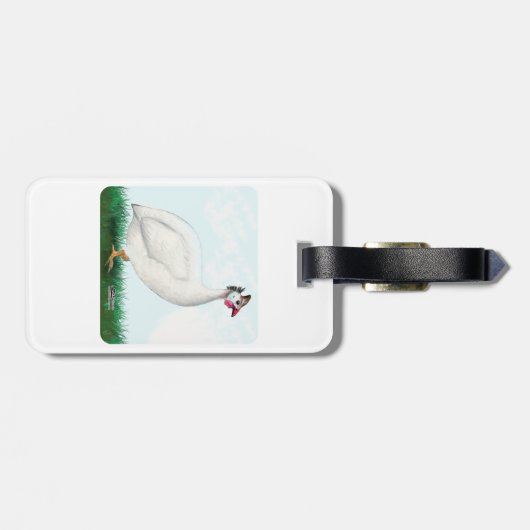 Étiquette À Bagage Guinée blanche (Dos horizontal)