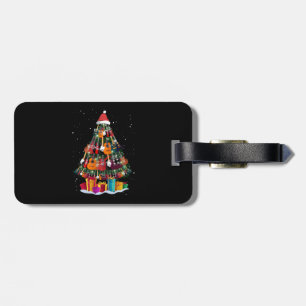 Étiquette À Bagage Guitare Arbre de Noël Drôle