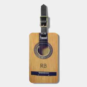 Étiquette À Bagage Guitare avec (ou sans) vos initiales