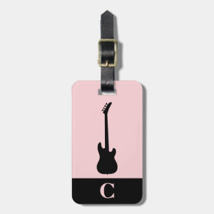 Étiquette À Bagage Guitare basse Travel Music Monogram Rose millénial