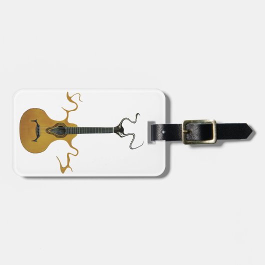 Étiquette À Bagage Guitare de fantôme (Devant horizontal)