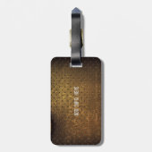 Étiquette À Bagage Guitare électrique grunge en métal frais (Dos Vertical)