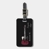 Étiquette À Bagage Guitare électrique personnalisée / guitare (Devant Vertical)