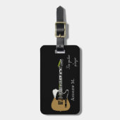 Étiquette À Bagage Guitare électrique personnalisée / guitare (Devant Vertical)