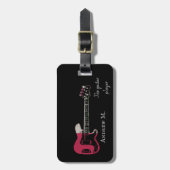 Étiquette À Bagage Guitare électrique personnalisée / guitare (Devant Vertical)