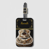 Étiquette À Bagage Guitare inspirée par la nature (Devant Vertical)