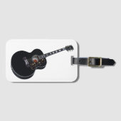 Étiquette À Bagage Guitare noire (Devant Horizontal)