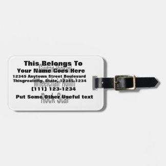 Étiquette À Bagage guitare ramassage fauteuil roulant rouler rockstar