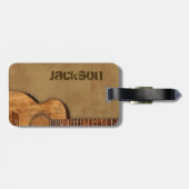 Étiquette À Bagage Guitare sale (Dos horizontal)