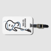 Étiquette À Bagage Guitare stylisée de texte personnalisé (Devant Horizontal)