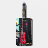 Étiquette À Bagage Guitares et batteries (Dos Vertical)