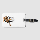 Étiquette À Bagage Guitariste pingouin (Devant Horizontal)