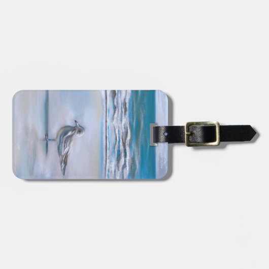 Étiquette À Bagage Gull on the Shore (Devant horizontal)