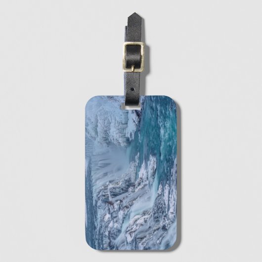 Étiquette À Bagage Gullfoss Falls, Islande (Devant Vertical)