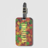 Étiquette À Bagage Gumdrops Personnalisé Candy Quirky (Devant Vertical)