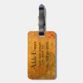 Étiquette À Bagage Gustav Klimt Adele Portrait Monogramme (Dos Vertical)