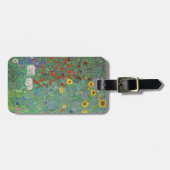 Étiquette À Bagage Gustav Klimt - Jardin de campagne avec tournesols (Devant horizontal)