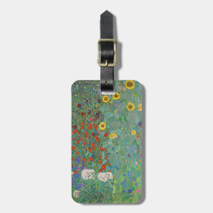 Étiquette À Bagage Gustav Klimt - Jardin de campagne avec tournesols