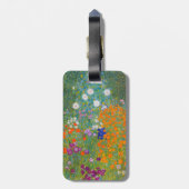 Étiquette À Bagage Gustav Klimt - Jardin des fleurs - Code QR (Dos Vertical)