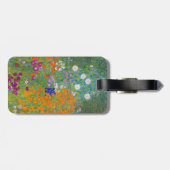 Étiquette À Bagage Gustav Klimt - Jardin des fleurs - Code QR (Dos horizontal)