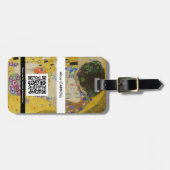 Étiquette À Bagage Gustav Klimt - Le baiser - Code QR (Devant horizontal)