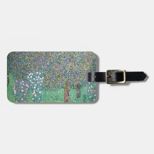 Étiquette À Bagage Gustav Klimt - Rosiers sous les arbres (Devant horizontal)
