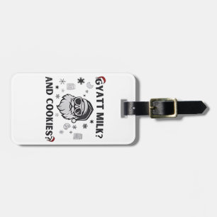 Étiquette À Bagage Gyatt Lait et cookies Funny Père Noël Gen Alpha