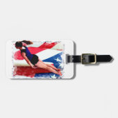 Étiquette À Bagage Gymnaste de trempoline (Devant horizontal)