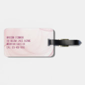 Étiquette À Bagage Gymnaste Rose Personnalisé (Dos horizontal)