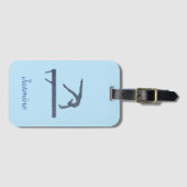 Étiquette À Bagage Gymnastique des filles (Devant Horizontal)