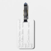 Étiquette À Bagage H.A.S. Étiquette de bagage d'arts, détail d'image, (Dos Vertical)