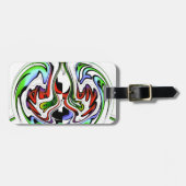 Étiquette À Bagage Hakuna Matata avec tourbillon et dégradations Abst (Devant horizontal)