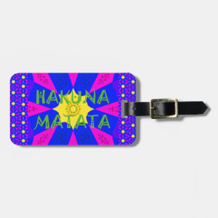Étiquette À Bagage Hakuna Matata Beautiful Amazing Design Colors