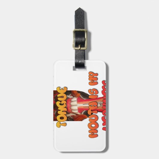 Étiquette À Bagage Hakuna Matata HAkuna Matata Big Mouth. (Devant Vertical)