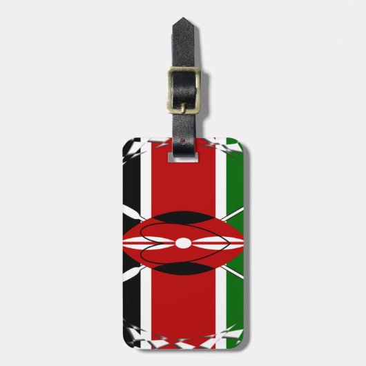 Étiquette À Bagage Hakuna matata Karaibu Kenya (Devant Vertical)