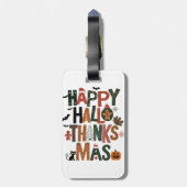 Étiquette À Bagage HalloThanksMas Perfect Holiday Fun Fun (Dos Vertical)