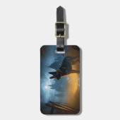 Étiquette À Bagage Halloween berger allemand effroi (Devant Vertical)