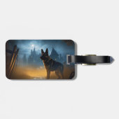 Étiquette À Bagage Halloween berger allemand effroi (Dos horizontal)