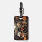 Étiquette À Bagage Halloween caniche Éffrayant (Devant Vertical)